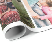 Moderne monogram je familie 16 foto-collage raster cadeaupapier (Rol Hoek)