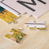 Moderne monogram je familie 16 foto-collage raster legpuzzel (Zijkant)