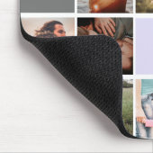 Moderne monogram je familie 16 foto-collage raster muismat (Hoek)