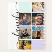 Moderne monogram je familie 16 foto-collage raster planner (Achterkant)