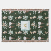 Moderne Monogram Kerst Gnomen en Moose Design Deken (Voorkant)