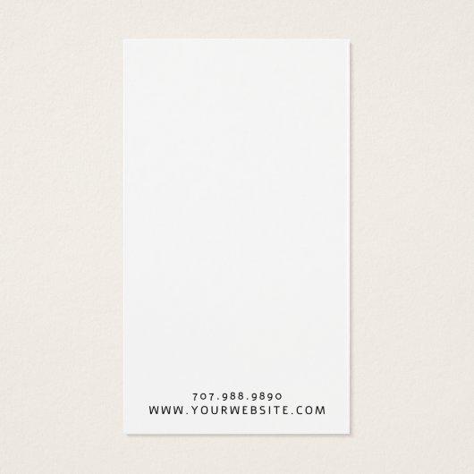 Moderne Monogram Ketting Sieraden Display Kaart (Achterkant)