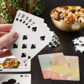 Moderne Monogram Kleurrijke Abstracte  Pokerkaarten (Insitu)