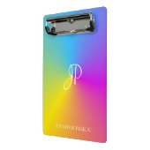 Moderne monogram kleurrijke metalen Sjabloon Mini Klembord (Angled2)