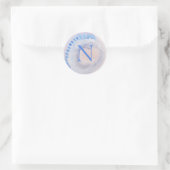 Moderne monogram kleurstof Klassieke ronde Sticker (Tas)