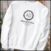 Moderne Monogram Koppels 10e Jubileum Trui