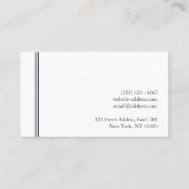 Moderne monogram legant minimalistisch eenvoudig visitekaartje (Achterkant)