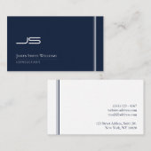 Moderne monogram legant minimalistisch eenvoudig visitekaartje (Voorkant / Achterkant)