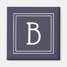Moderne Monogram Letter Initiaal Sjabloon Blauw Wi
