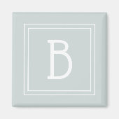 Moderne Monogram Letter-Initiaal Sjabloon Chic Gre Magneet (Voorkant)
