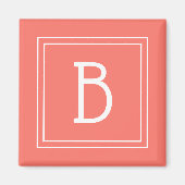 Moderne Monogram Letter Initiaal Sjabloon Cute Cor Magneet (Voorkant)