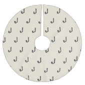 Moderne Monogram Letter Schrijfmachine Typografie  Kerstboom Rok (Voorkant)