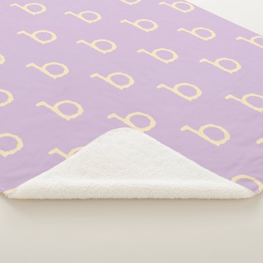 Moderne monogram Letter-schrijfmachine Typografie  Sherpa Deken (3/4)