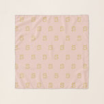 Moderne monogram Letter-schrijfmachine Typografie  Sjaal<br><div class="desc">Het moderne typemachine monogram van de typografie van de schrijfmachine bevestigen met de letter van uw keuze,  in blozen en goud.</div>