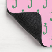 Moderne Monogram Letter Typewriter Typografie Roze Muismat (Hoek)