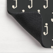 Moderne Monogram Letter Typewriter Typografie Zwar Muismat (Hoek)