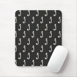 Moderne Monogram Letter Typewriter Typografie Zwar Muismat