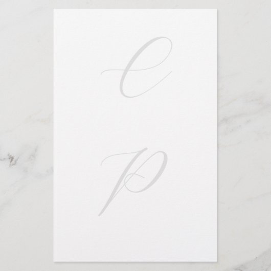 Moderne Monogram Lettertype Eenvoudige Naam Briefpapier (Voorkant)