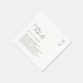 Moderne Monogram Leuke Feiten Bruiloft Servet (Hoek)