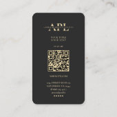 Moderne Monogram Logistiek Aannemer Zwart Goud Visitekaartje (Achterkant)