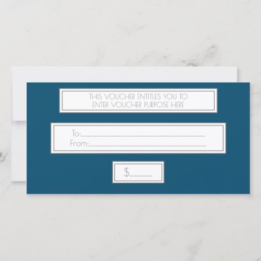 Moderne Monogram Logo Business Cadeaubon (Achterkant)