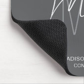 Moderne Monogram Logo Gray Consultant Muismat (Hoek)