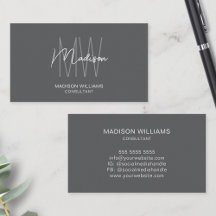 Moderne Monogram Logo Gray Consultant