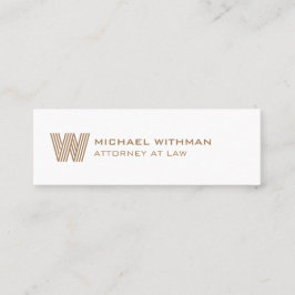 MODERNE MONOGRAM LUXE ZAKENLOGO  MINI VISITEKAARTJE
