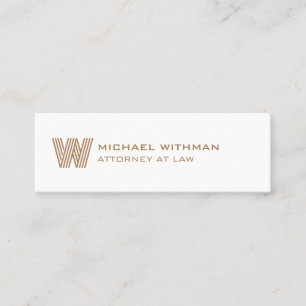 MODERNE MONOGRAM LUXE ZAKENLOGO MINI VISITEKAARTJE