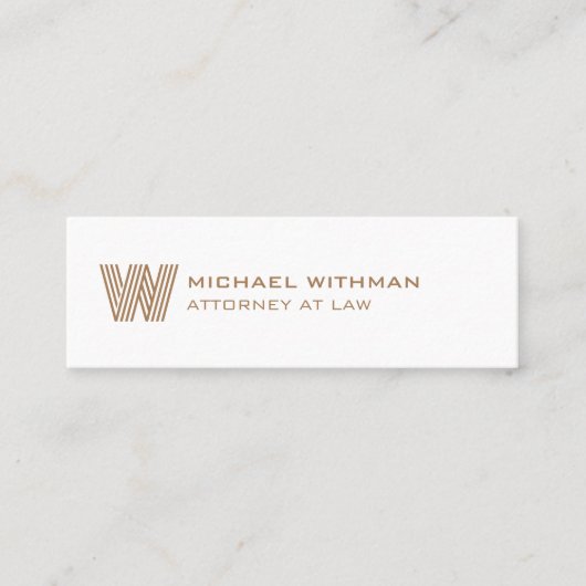 MODERNE MONOGRAM LUXE ZAKENLOGO MINI VISITEKAARTJE (Voorkant)