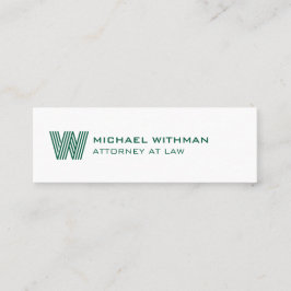 MODERNE MONOGRAM LUXE ZAKENLOGO  MINI VISITEKAARTJE