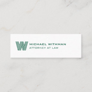 MODERNE MONOGRAM LUXE ZAKENLOGO MINI VISITEKAARTJE