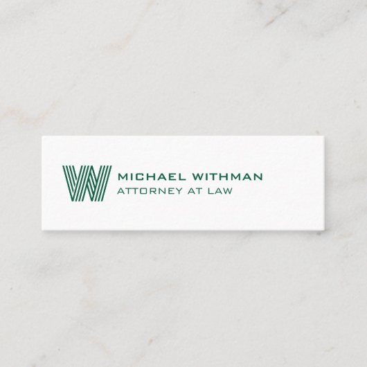 MODERNE MONOGRAM LUXE ZAKENLOGO MINI VISITEKAARTJE (Voorkant)