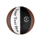 Moderne Monogram Menutekst Basketbal (Verticaal)