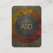 Moderne monogram met getextureerde kleurenpaletten visitekaartje (Voorkant)