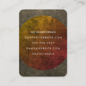 Moderne monogram met getextureerde kleurenpaletten visitekaartje (Achterkant)