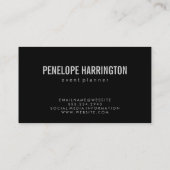 Moderne monogram met legante Confetti Visitekaartje (Achterkant)