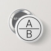 Moderne monogram met twee beginletters ronde button 5,7 cm (Voorkant /achterkant)