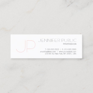 Moderne Monogram Minimaal Design Luxe Professionee Mini Visitekaartje