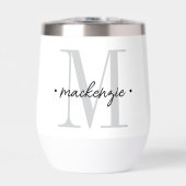 Moderne Monogram Minimaal Zwart Wit (Voorkant)