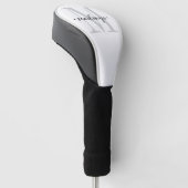 Moderne Monogram Minimaal Zwart Wit Golfheadcover (Schuin)