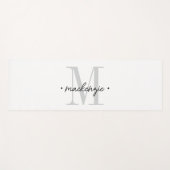 Moderne Monogram Minimaal Zwart Wit Yogamat (Voorkant (horizontaal))