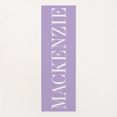 Moderne Monogram Minimal Lavendel Wit Yogamat (Voorkant)
