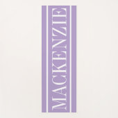Moderne Monogram Minimal Lavendel Wit Yogamat (Voorkant)