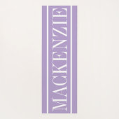 Moderne Monogram Minimal Lavendel Wit Yogamat (Achterkant)