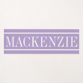 Moderne Monogram Minimal Lavendel Wit Yogamat (Voorkant (horizontaal))