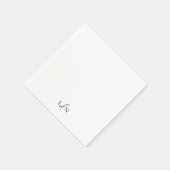 Moderne Monogram Minimalistische Bruiloft Paar Ini Servet (Hoek)