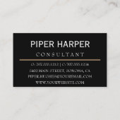 Moderne monogram minimalistische Business Standard Visitekaartje (Achterkant)