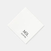 Moderne Monogram Minimalistische Custom Wedding Servet (Hoek)