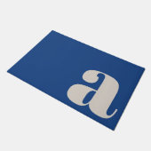 Moderne monogram minimalistische levendige blauwe  deurmat (Schuin)
